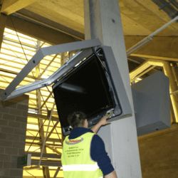 obudowa monitora na stadionie w Gdańsku